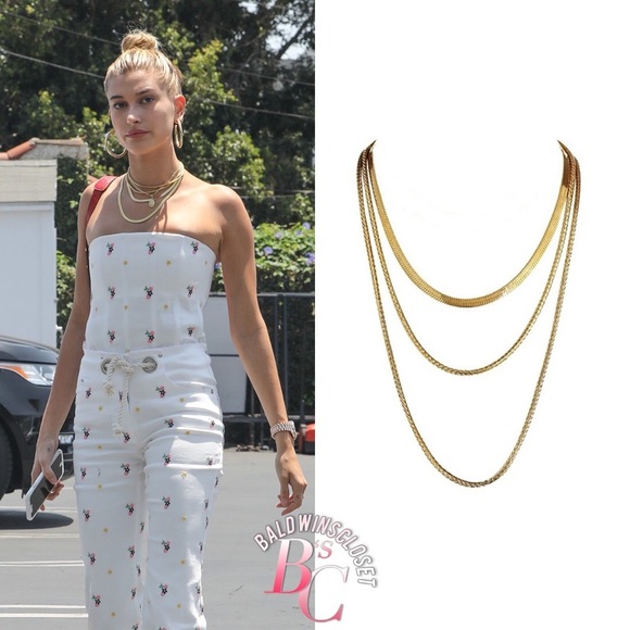 Fallon herringbone snake silver chain necklace set - Picture 12 of 15